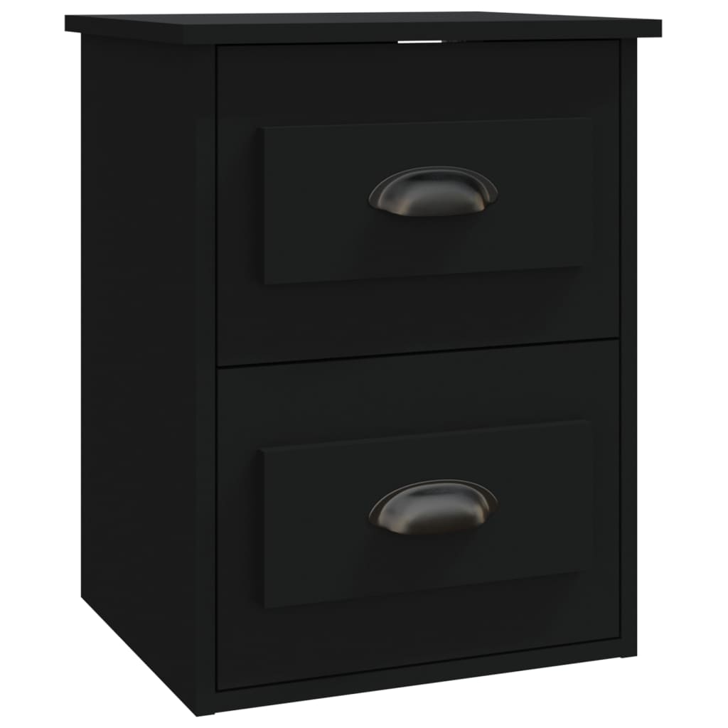 Tables de chevet murales 2 pcs noir 41,5x36x53 cm - XIOS