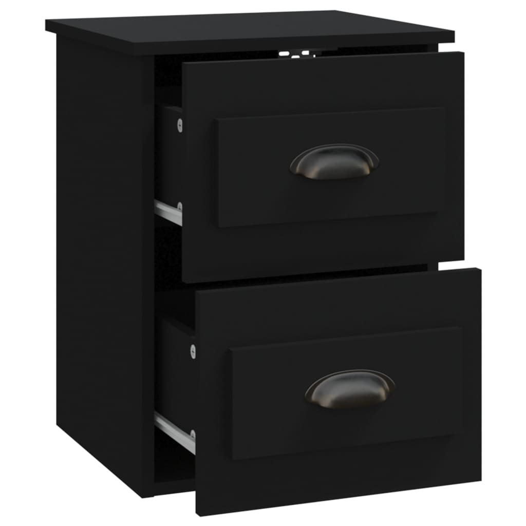 Tables de chevet murales 2 pcs noir 41,5x36x53 cm - XIOS
