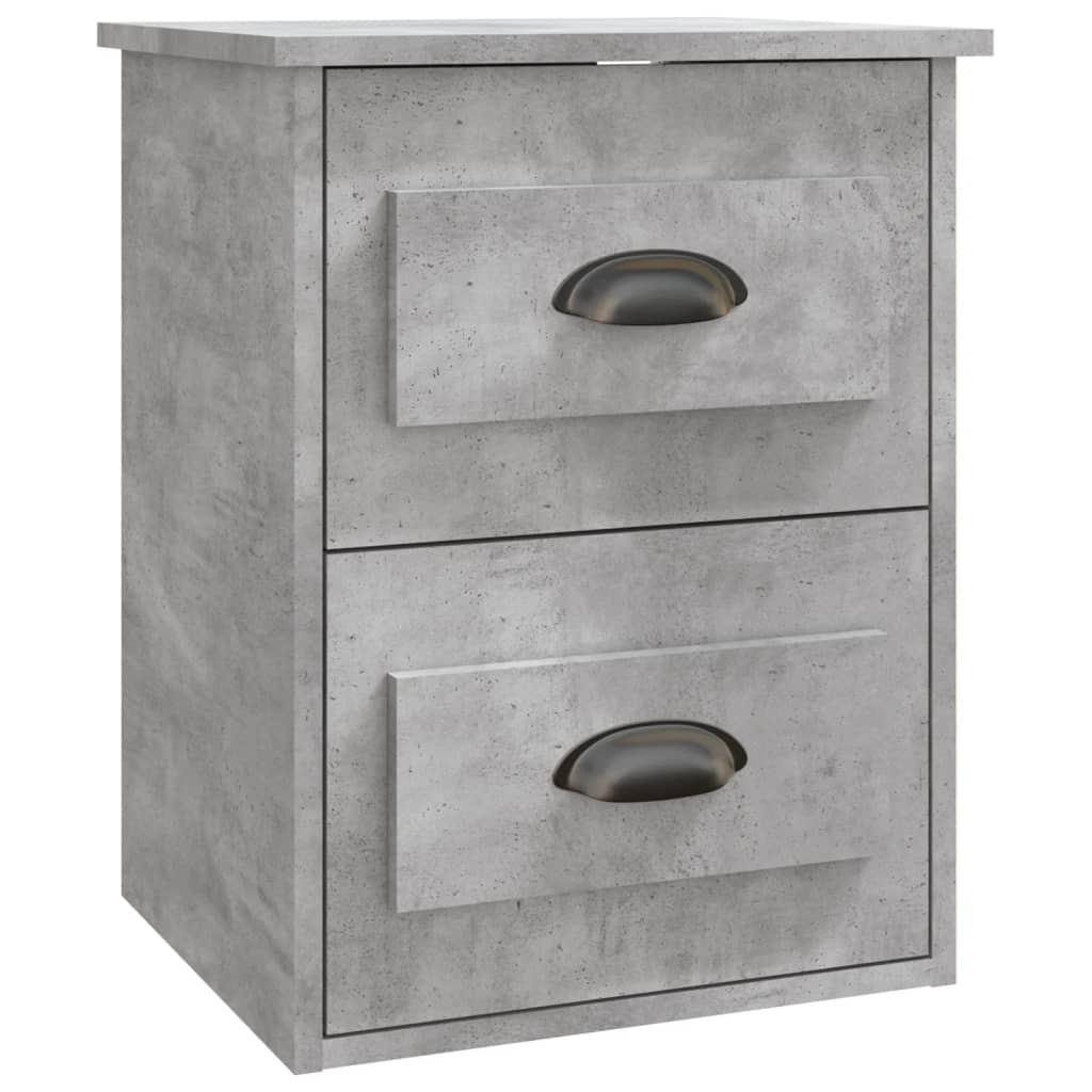 Table de chevet murale gris béton 41,5x36x53 cm - XIOS