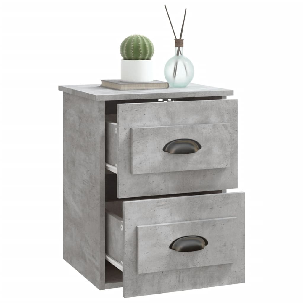 Table de chevet murale gris béton 41,5x36x53 cm - XIOS