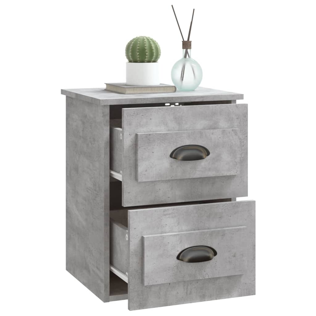 Tables de chevet murales 2 pcs gris béton 41,5x36x53 cm - XIOS