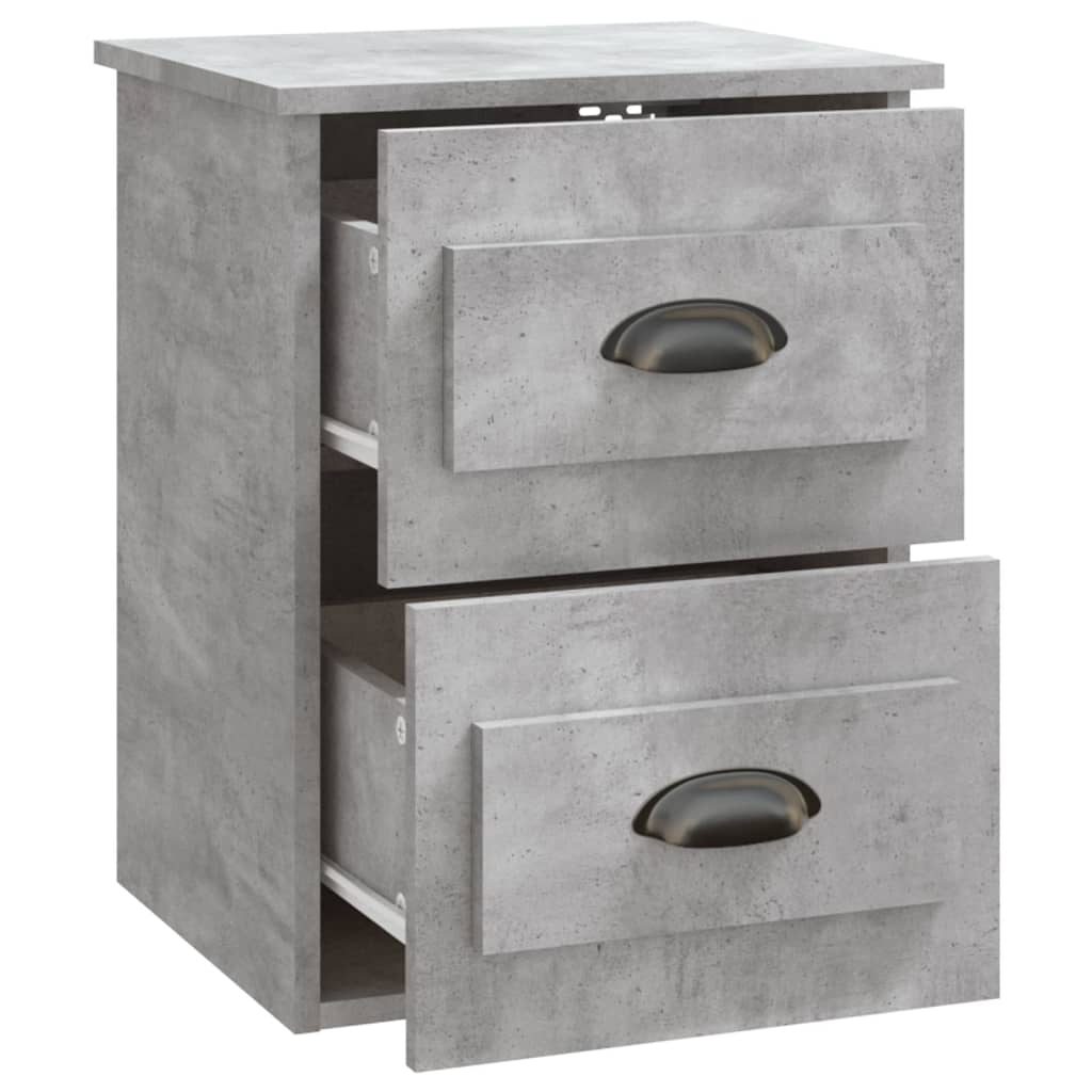 Tables de chevet murales 2 pcs gris béton 41,5x36x53 cm - XIOS