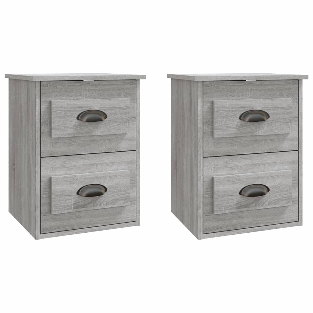 Tables de chevet murales 2 pcs sonoma gris 41,5x36x53 cm - XIOS