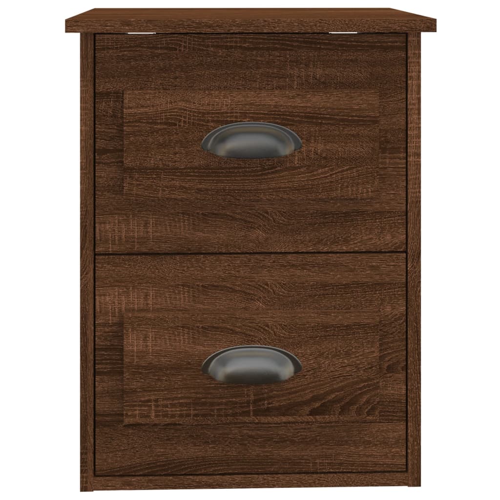 Table de chevet murale chêne marron 41,5x36x53 cm - XIOS