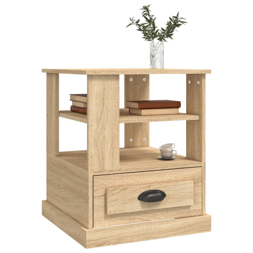 Table d'appoint chêne sonoma 50x50x60 cm bois d'ingénierie - XIOS
