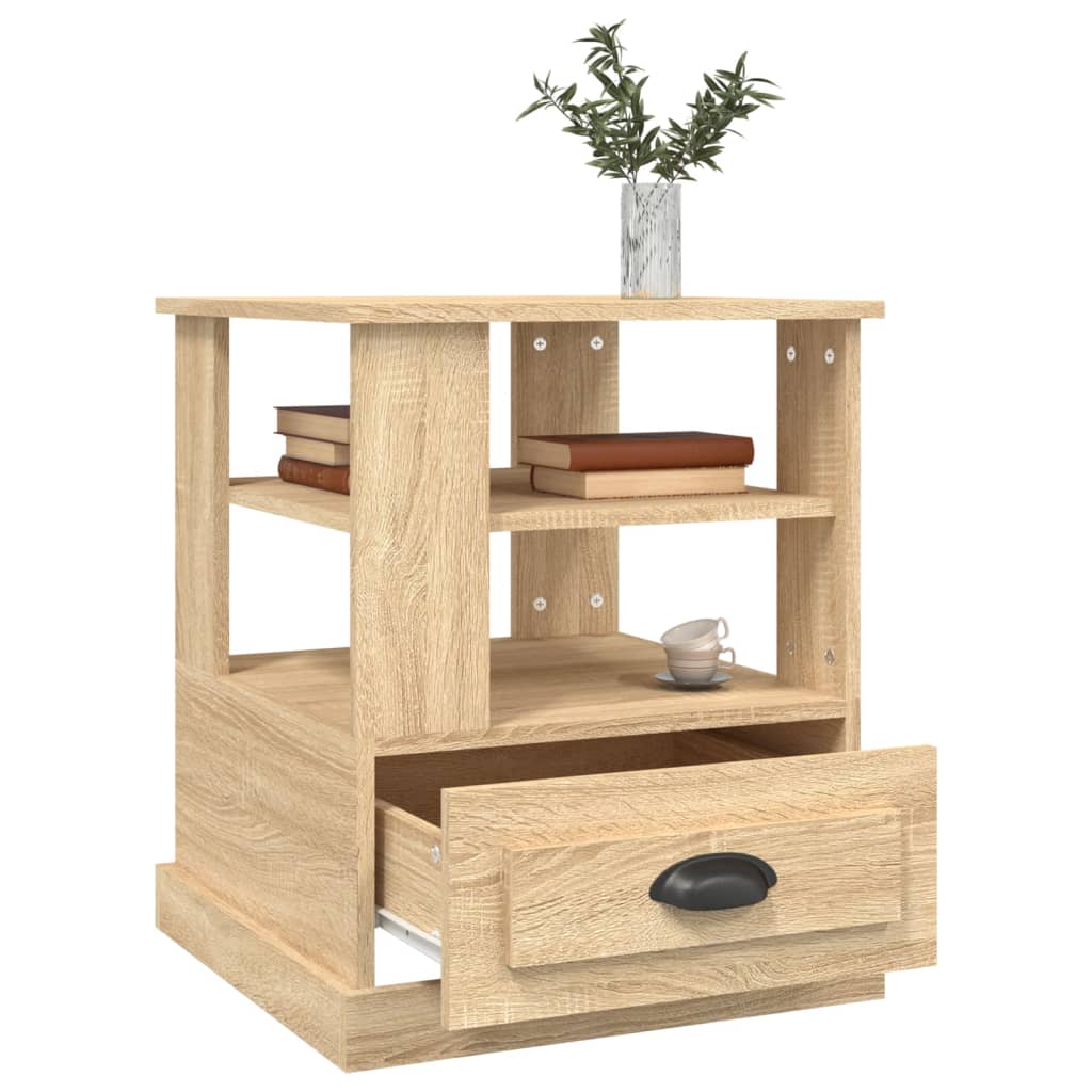 Table d'appoint chêne sonoma 50x50x60 cm bois d'ingénierie - XIOS