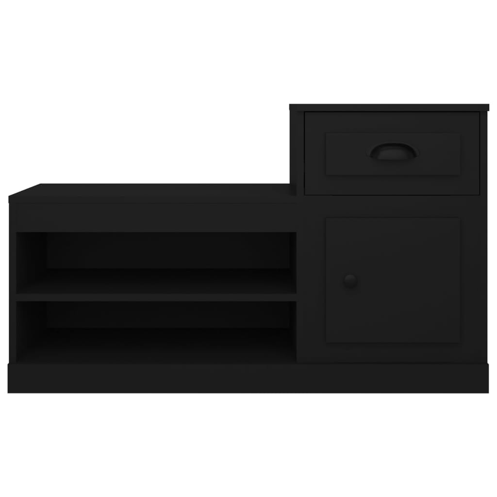 Armoire à chaussures noir 100x42x60 cm bois d'ingénierie - XIOS