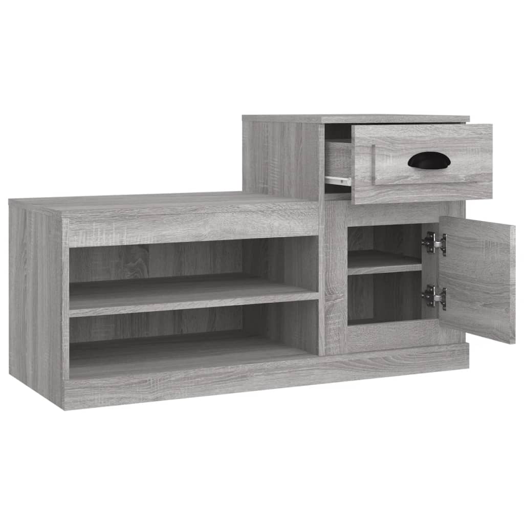 Armoire à chaussures sonoma gris 100x42x60 cm bois d'ingénierie - XIOS