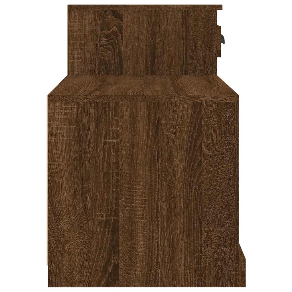 Armoire à chaussures chêne marron 100x42x60cm bois d'ingénierie - XIOS