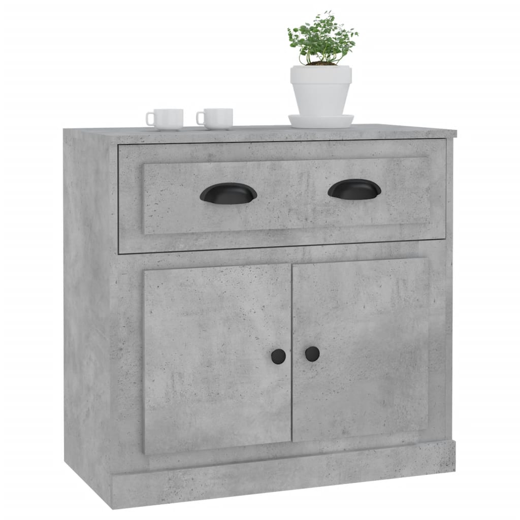Buffet gris béton 70x35,5x67,5 cm bois d'ingénierie - XIOS