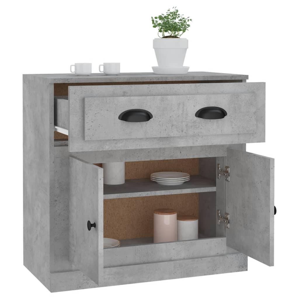 Buffet gris béton 70x35,5x67,5 cm bois d'ingénierie - XIOS