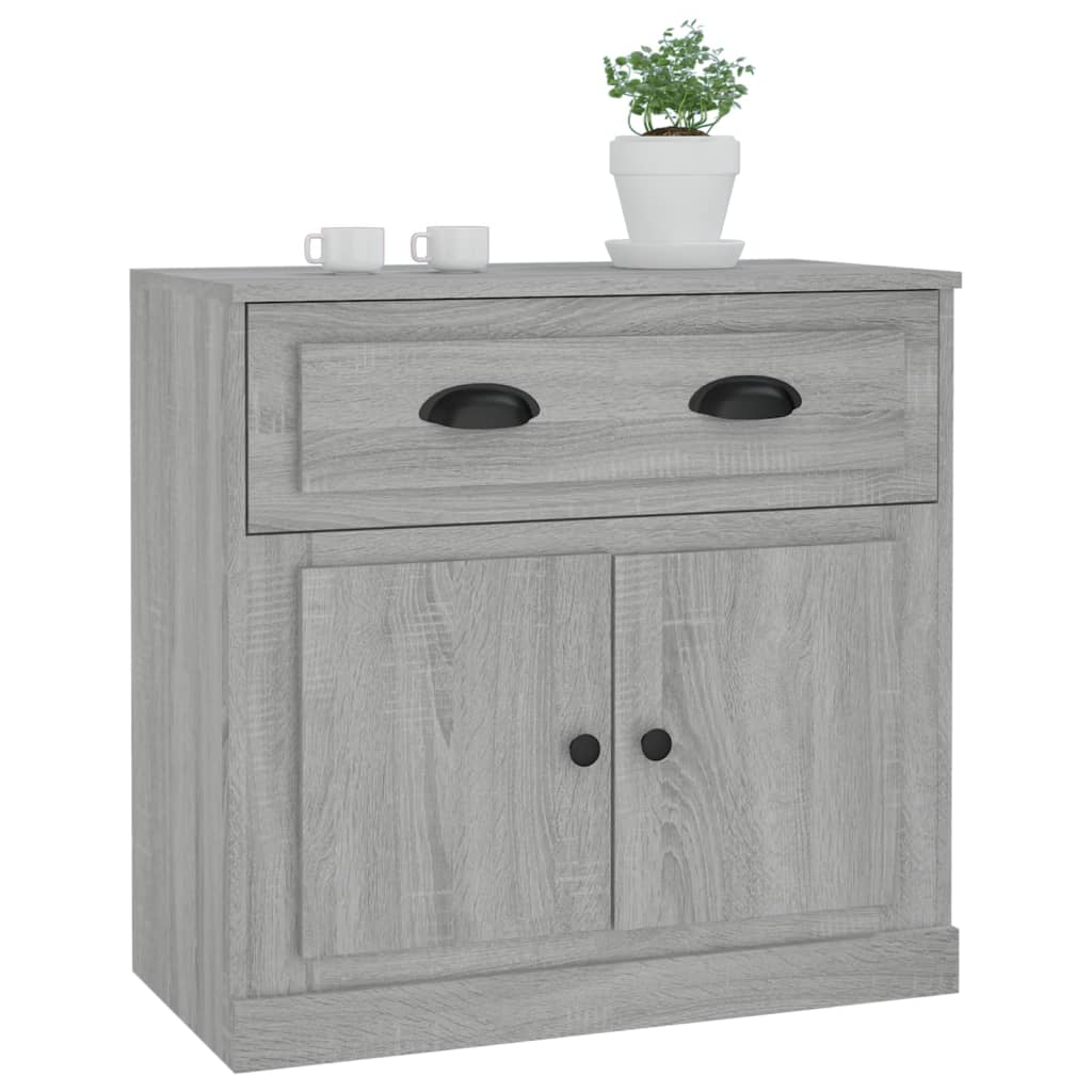 Buffet sonoma gris 70x35,5x67,5 cm bois d'ingénierie - XIOS