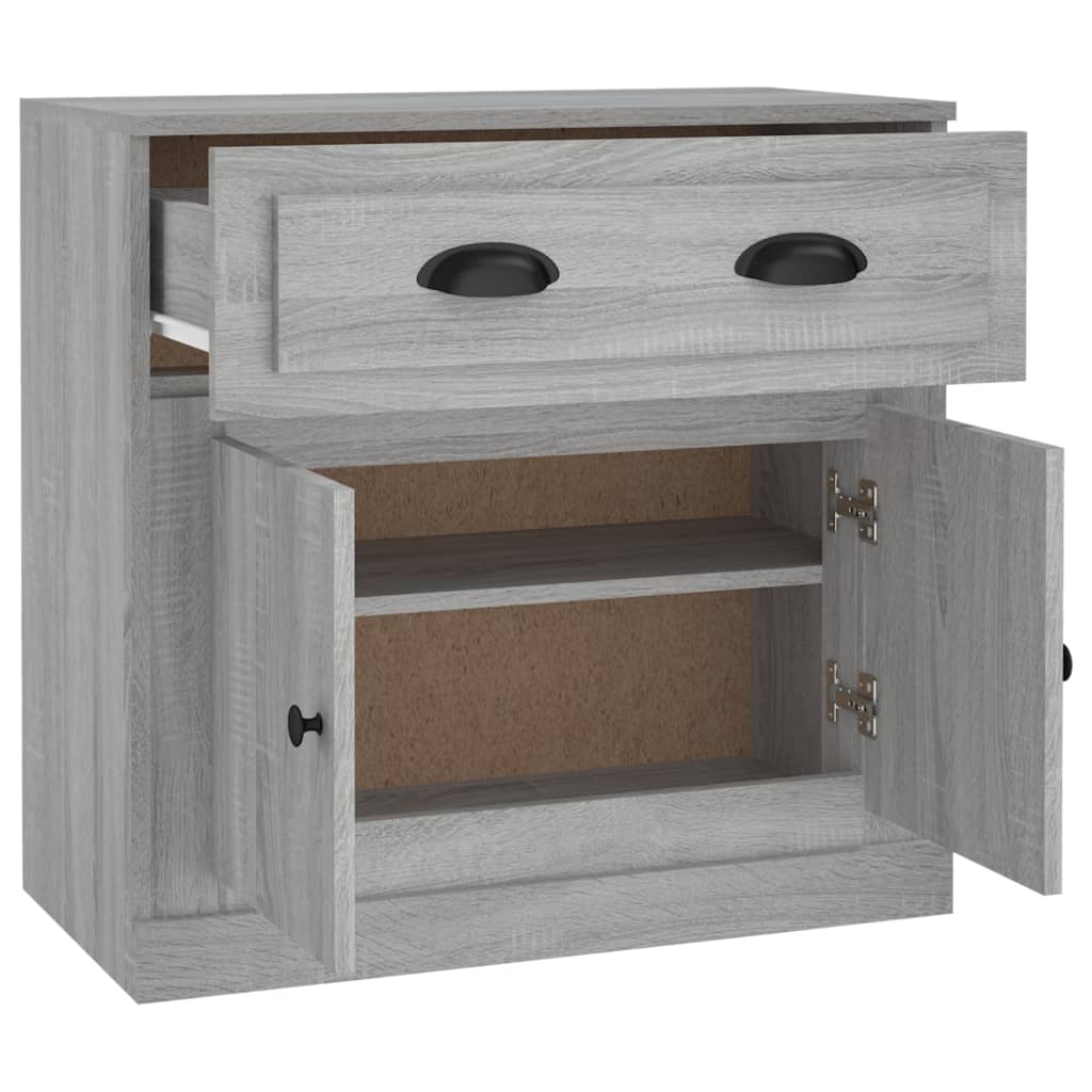 Buffet sonoma gris 70x35,5x67,5 cm bois d'ingénierie - XIOS