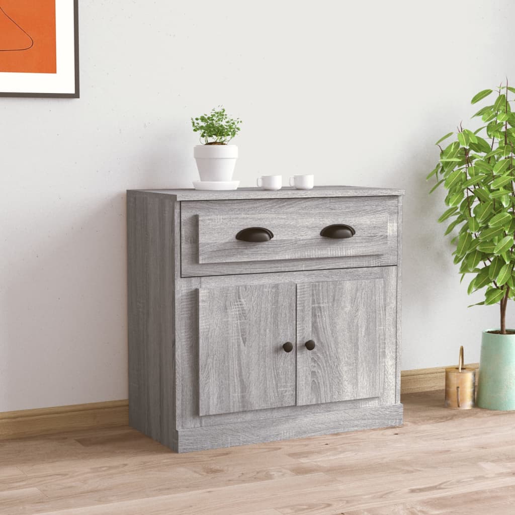 Buffet sonoma gris 70x35,5x67,5 cm bois d'ingénierie - XIOS