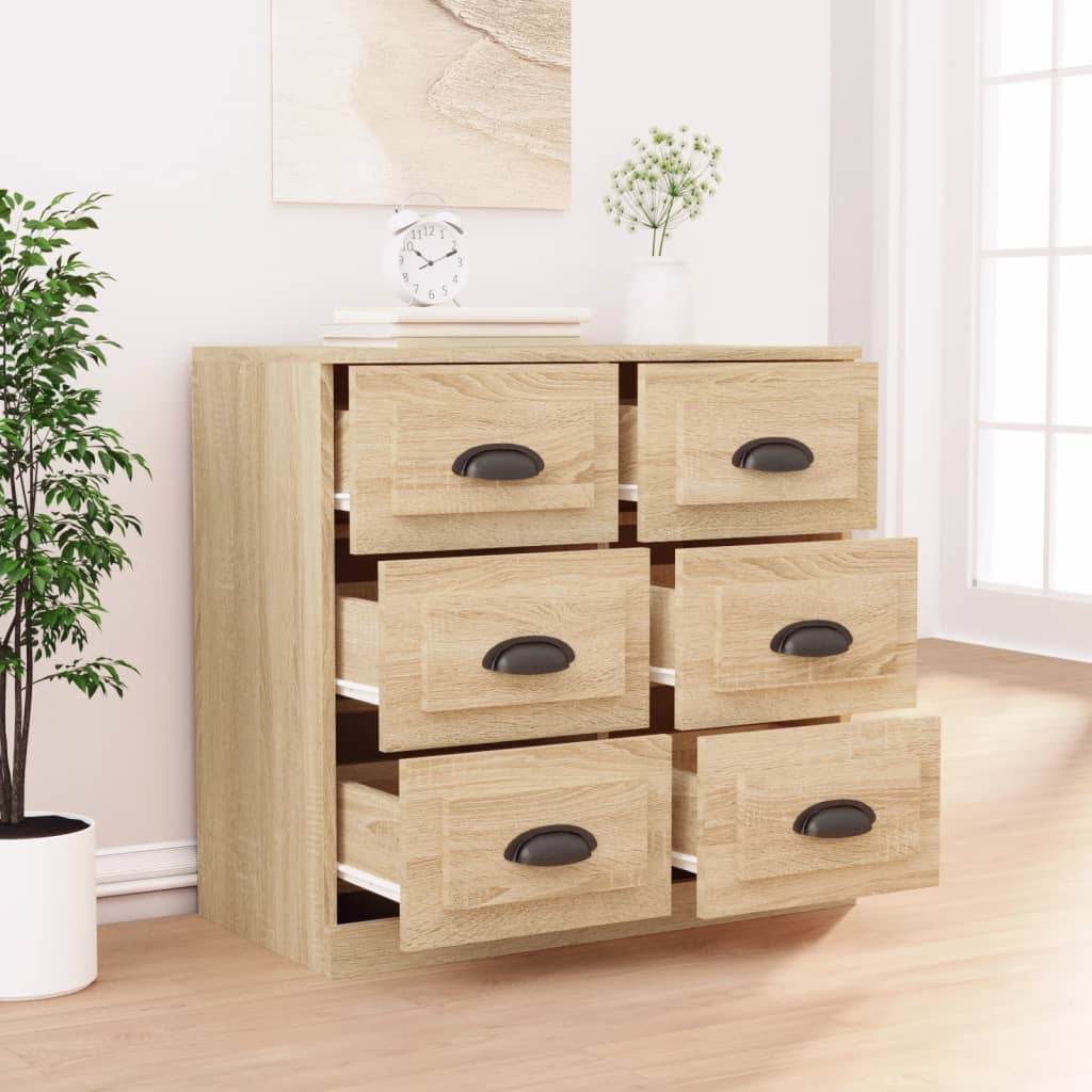 Buffet chêne sonoma 70x35,5x67,5 cm bois d'ingénierie - XIOS