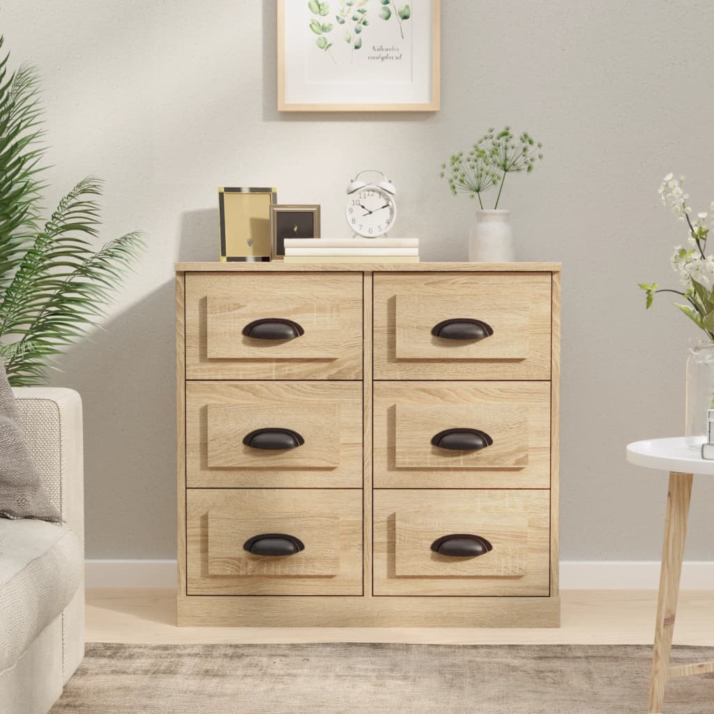 Buffet chêne sonoma 70x35,5x67,5 cm bois d'ingénierie - XIOS