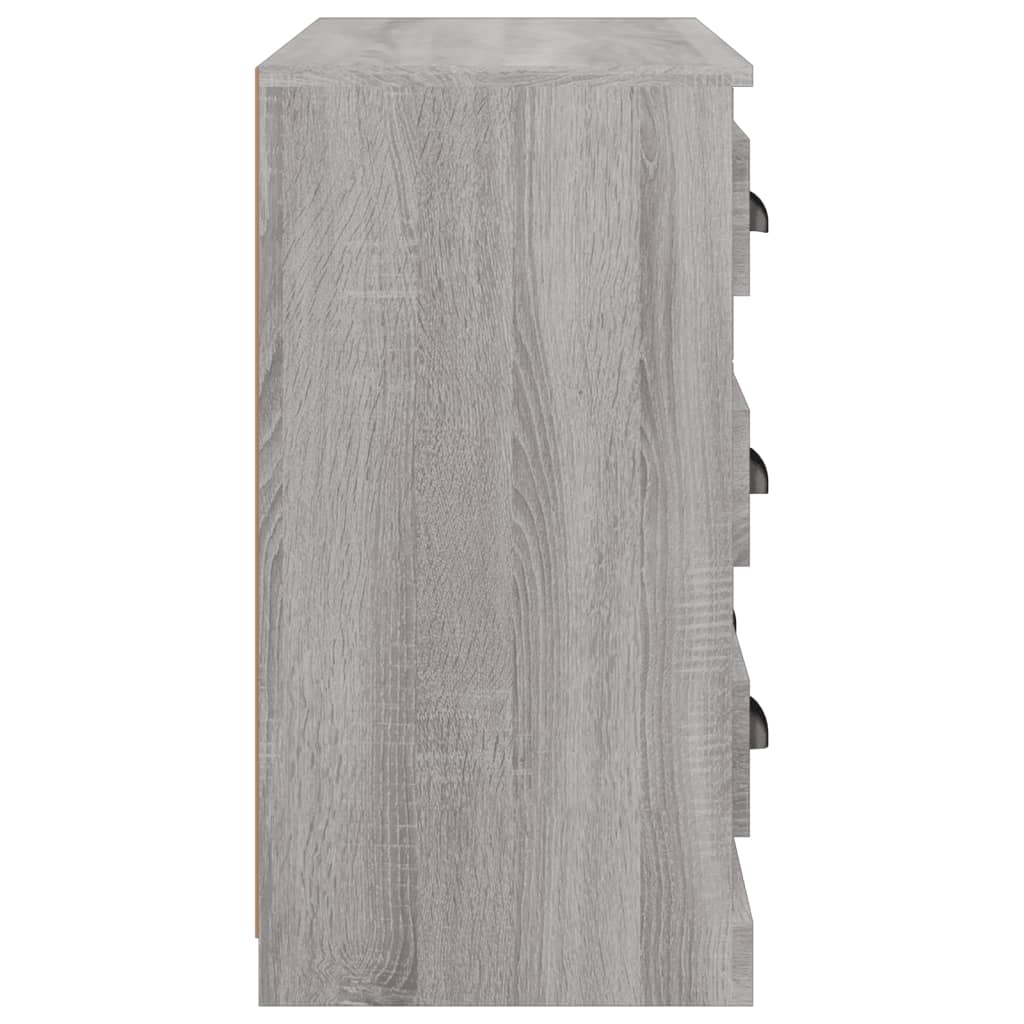 Buffet sonoma gris 70x35,5x67,5 cm bois d'ingénierie - XIOS