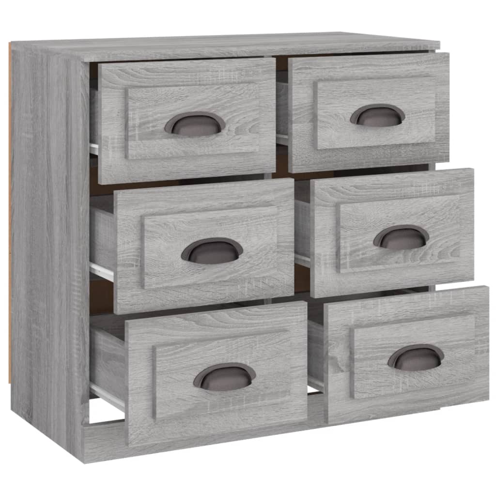 Buffet sonoma gris 70x35,5x67,5 cm bois d'ingénierie - XIOS