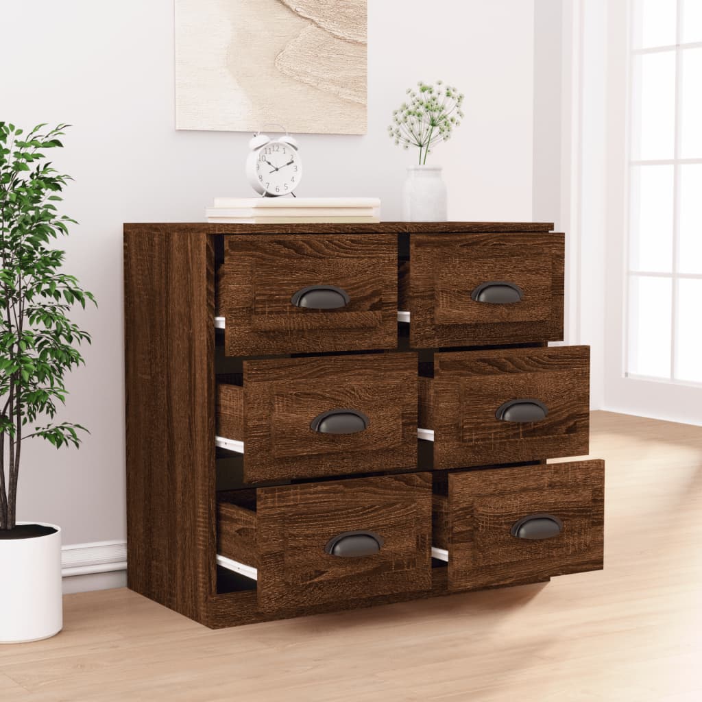Buffet chêne marron 70x35,5x67,5 cm Bois d'ingénierie - XIOS