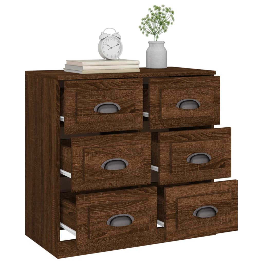 Buffet chêne marron 70x35,5x67,5 cm Bois d'ingénierie - XIOS