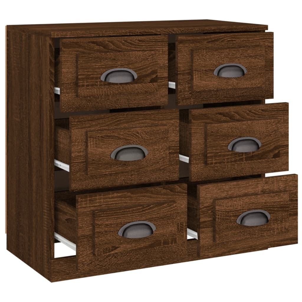 Buffet chêne marron 70x35,5x67,5 cm Bois d'ingénierie - XIOS