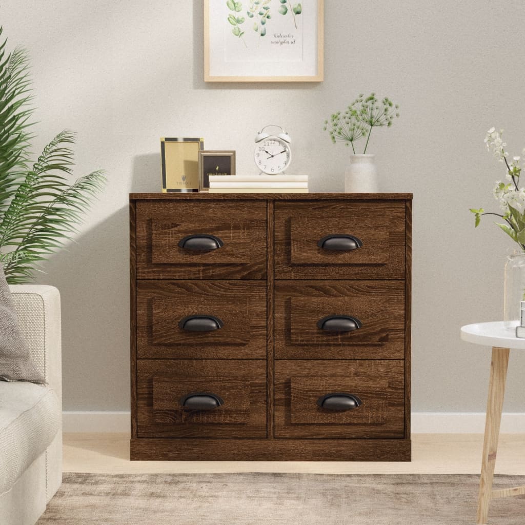 Buffet chêne marron 70x35,5x67,5 cm Bois d'ingénierie - XIOS