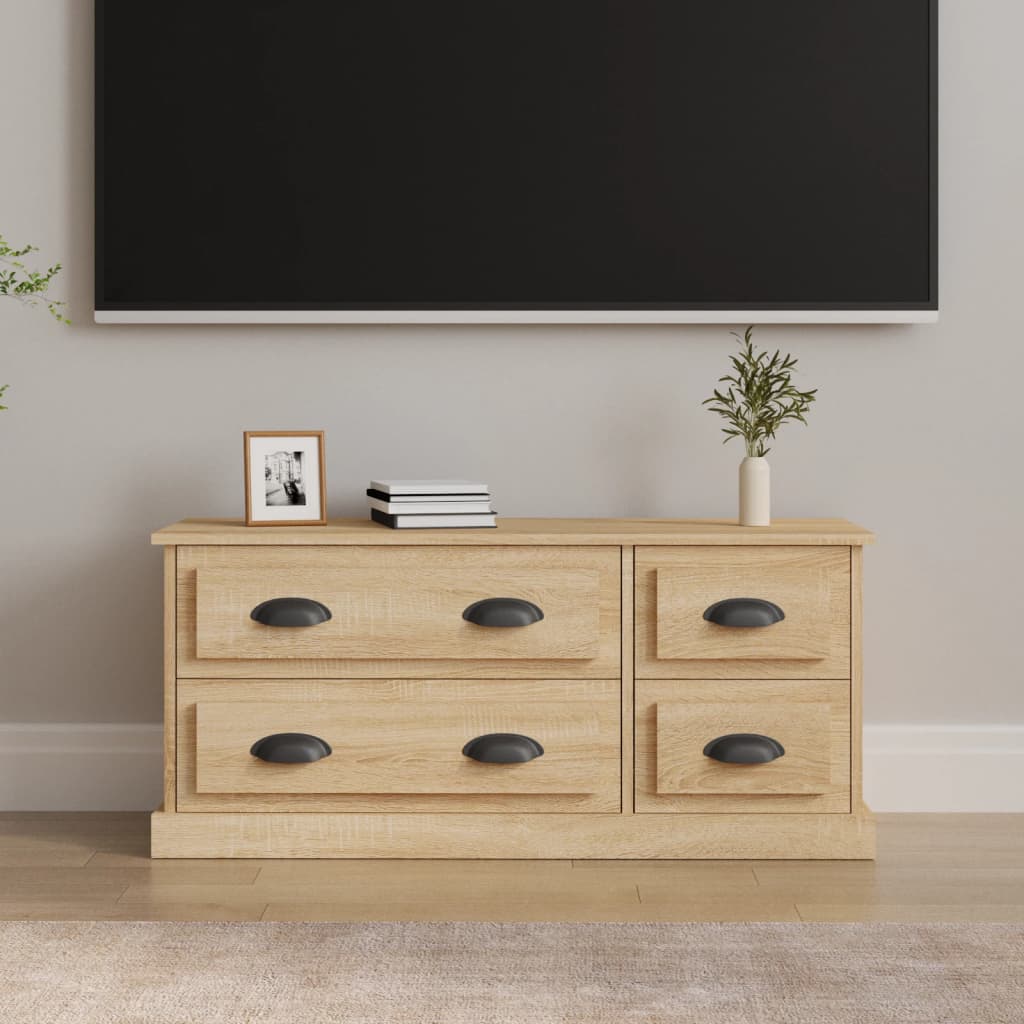 Meuble TV chêne sonoma 100x35,5x45 cm bois d'ingénierie - XIOS