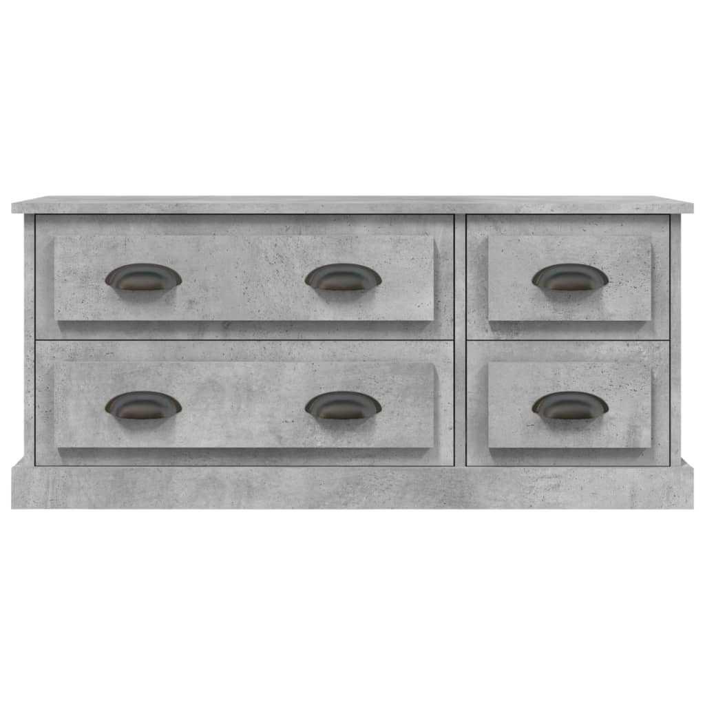 Meuble TV gris béton 100x35,5x45 cm bois d'ingénierie - XIOS