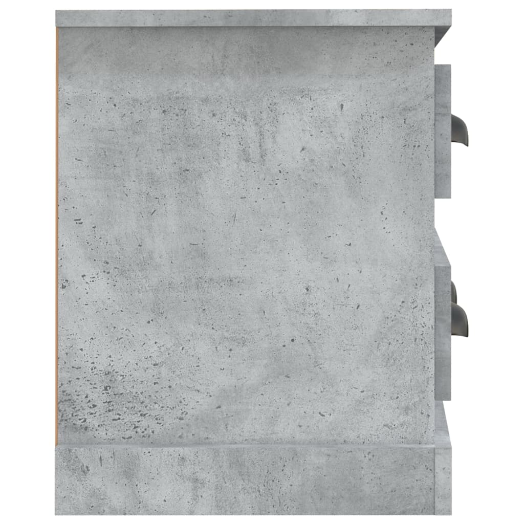 Meuble TV gris béton 100x35,5x45 cm bois d'ingénierie - XIOS