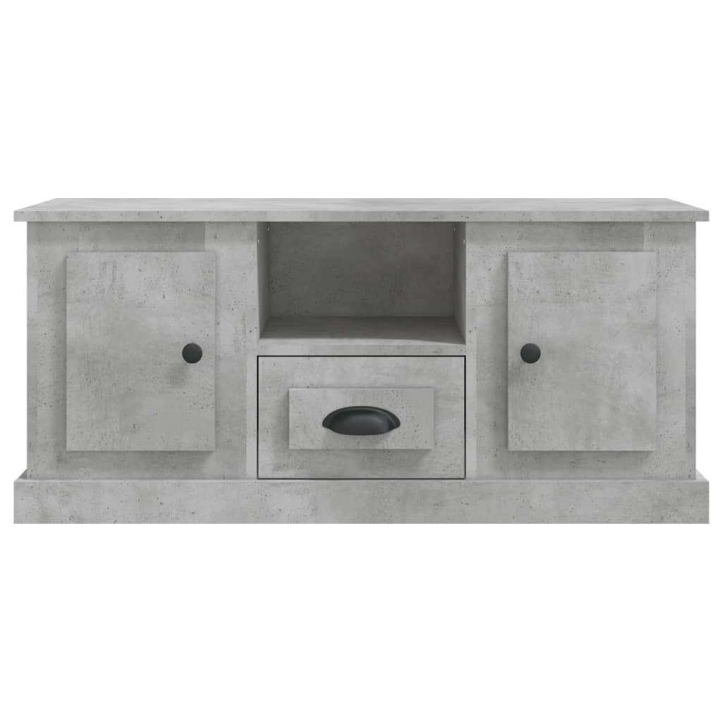Meuble TV gris béton 100x35,5x45 cm bois d'ingénierie - XIOS