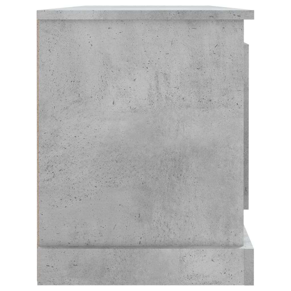 Meuble TV gris béton 100x35,5x45 cm bois d'ingénierie - XIOS