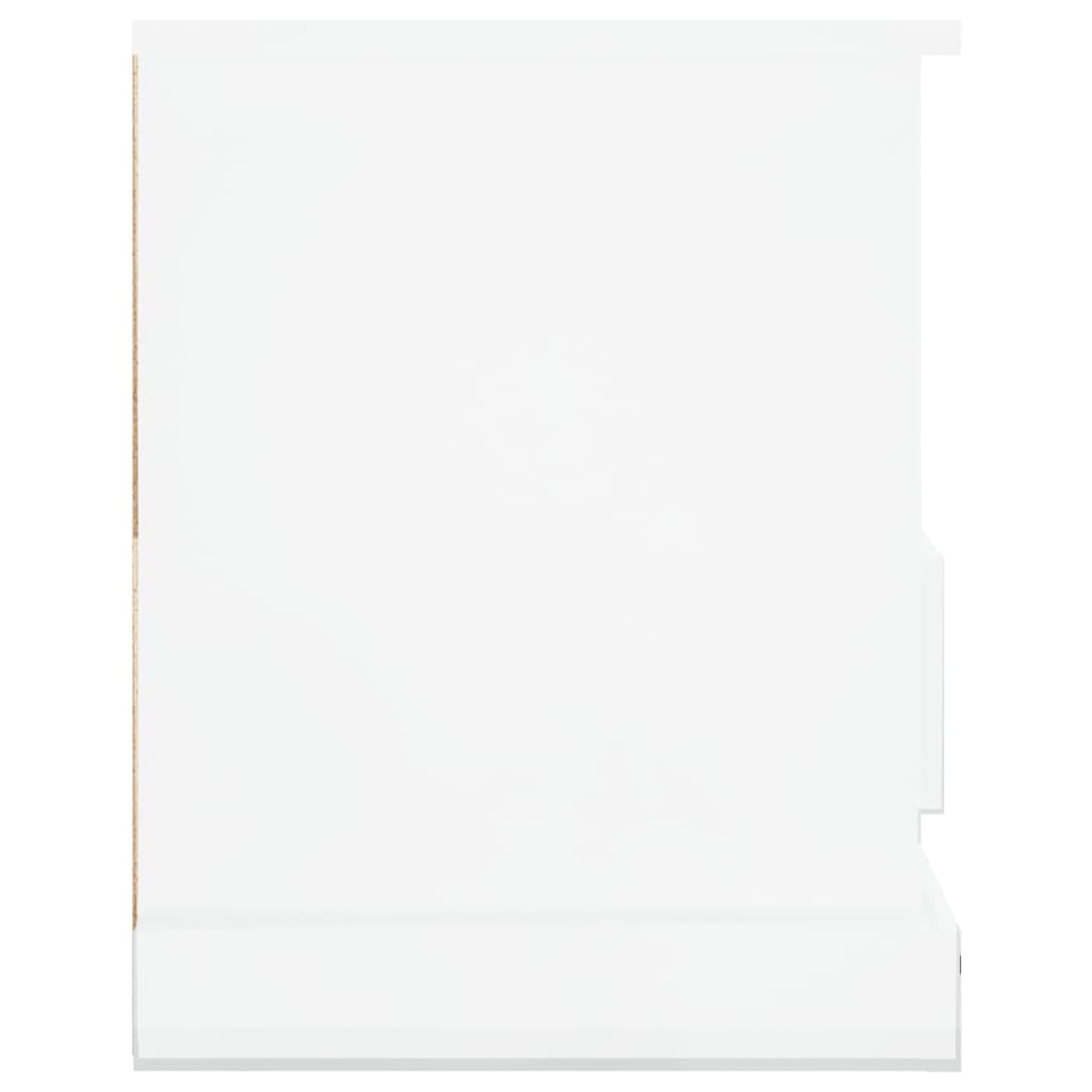 Meuble TV blanc brillant 93x35,5x45 cm bois d'ingénierie - XIOS