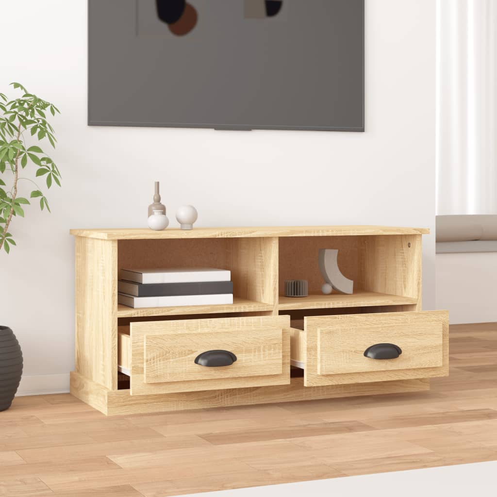 Meuble TV chêne sonoma 93x35,5x45 cm bois d'ingénierie - XIOS