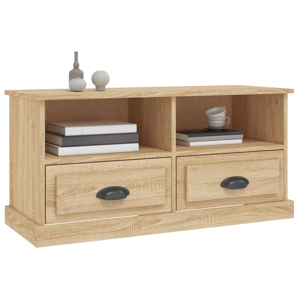 Meuble TV chêne sonoma 93x35,5x45 cm bois d'ingénierie - XIOS