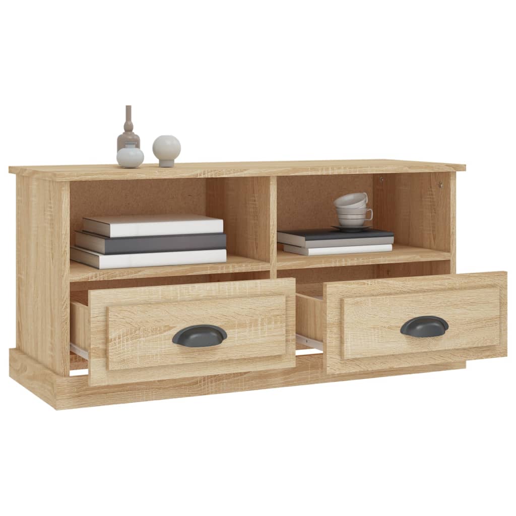 Meuble TV chêne sonoma 93x35,5x45 cm bois d'ingénierie - XIOS