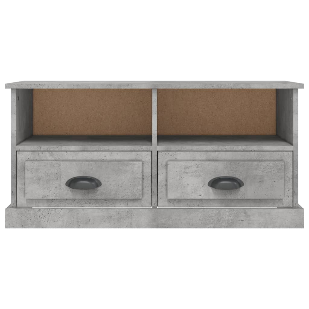 Meuble TV gris béton 93x35,5x45 cm bois d'ingénierie - XIOS