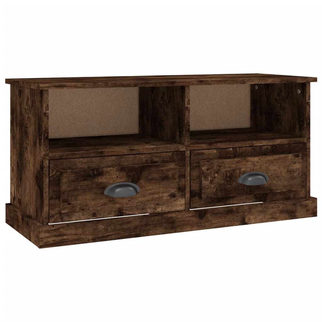 Meuble TV chêne fumé 93x35,5x45 cm bois d'ingénierie - XIOS