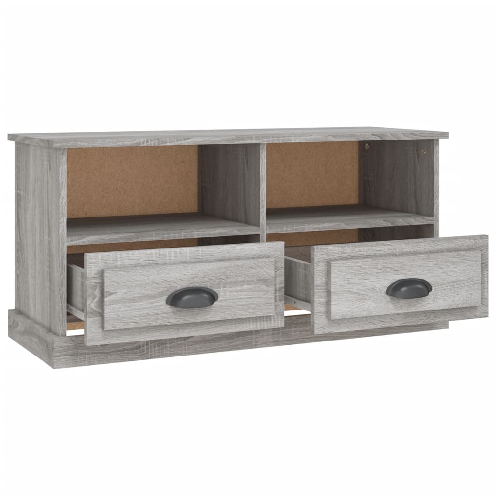 Meuble TV sonoma gris 93x35,5x45 cm bois d'ingénierie - XIOS