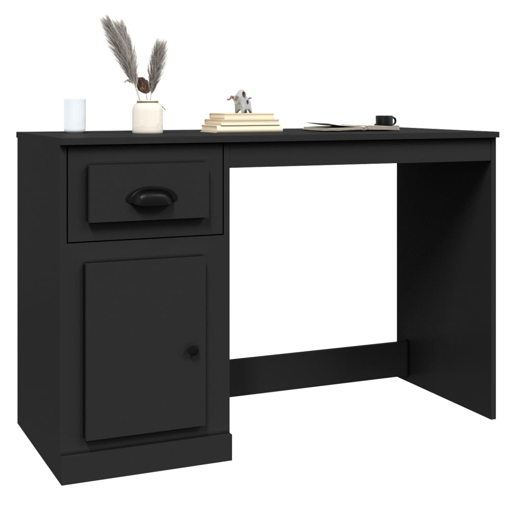 Bureau avec tiroir noir 115x50x75 cm bois d'ingénierie - XIOS