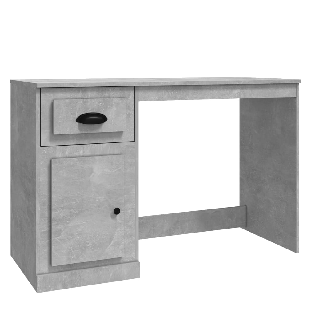 Bureau avec tiroir gris béton 115x50x75 cm bois d'ingénierie - XIOS