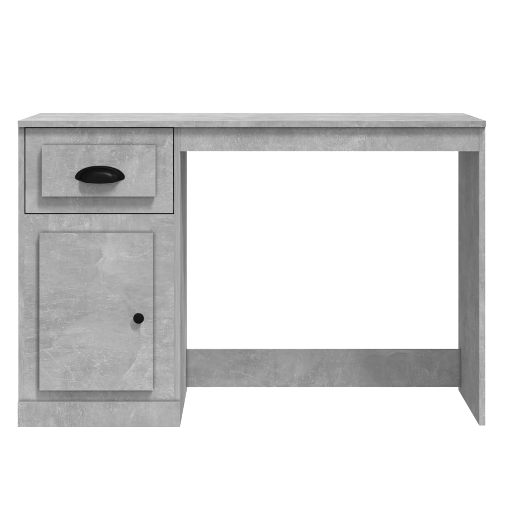 Bureau avec tiroir gris béton 115x50x75 cm bois d'ingénierie - XIOS
