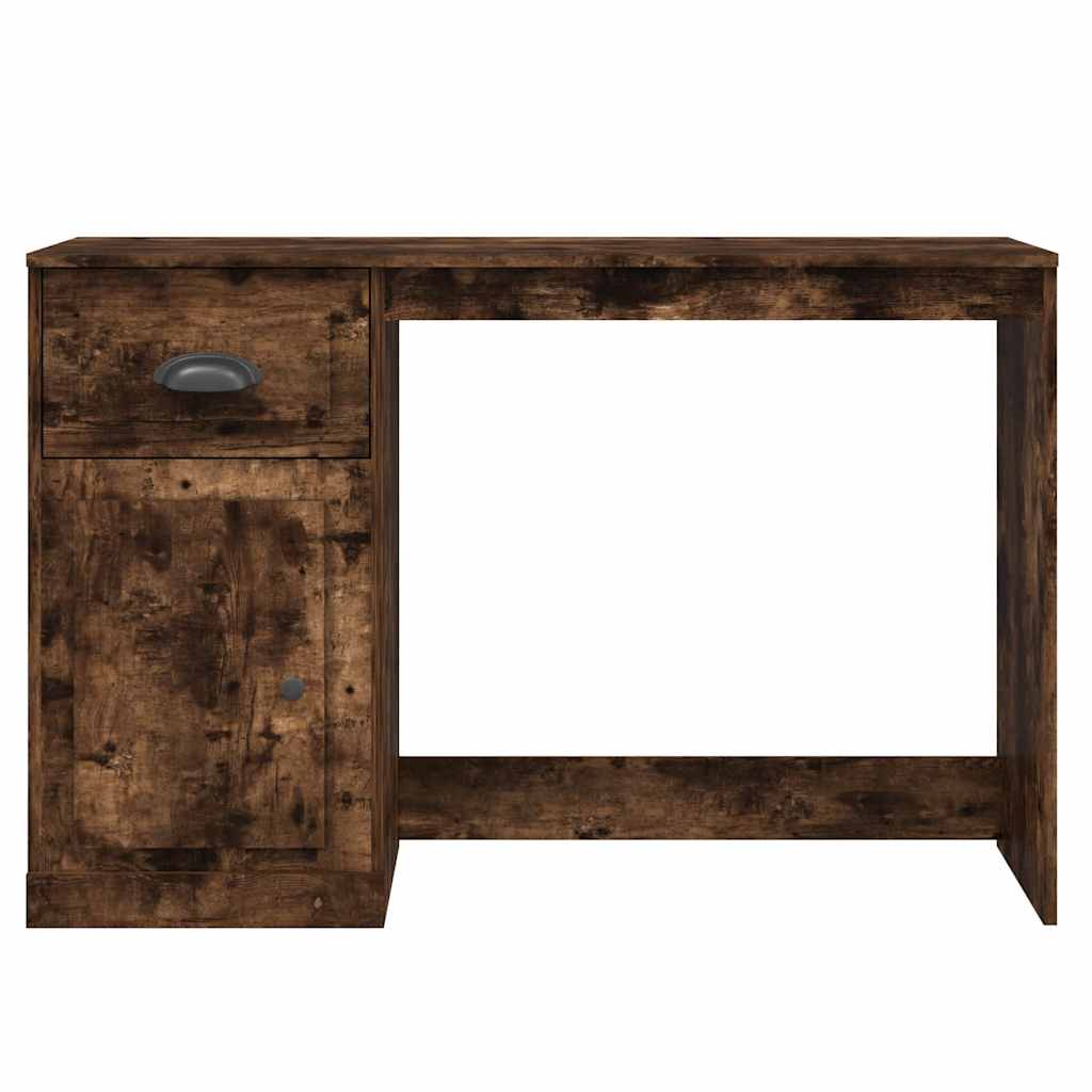 Bureau avec tiroir chêne fumé 115x50x75 cm bois d'ingénierie - XIOS