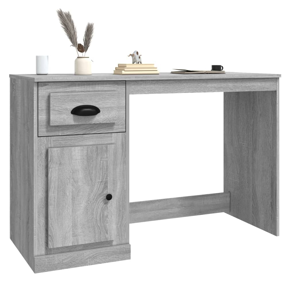 Bureau avec tiroir sonoma gris 115x50x75 cm bois d'ingénierie - XIOS