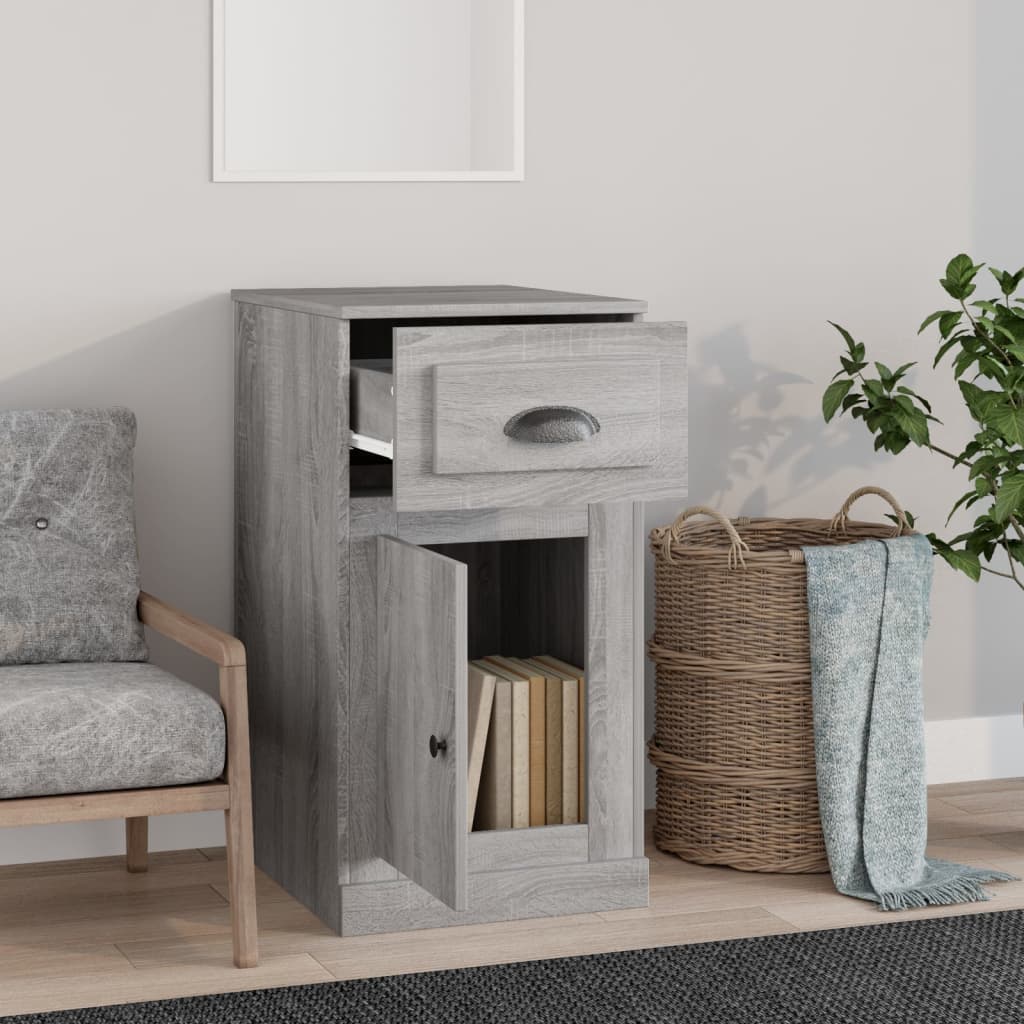 Armoire latérale avec tiroir gris béton 40x50x75 cm - XIOS