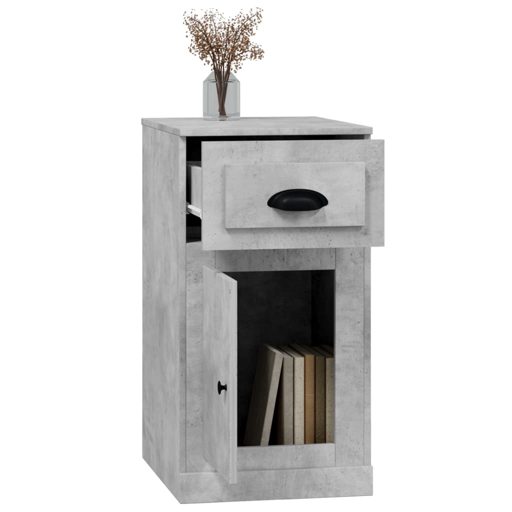 Armoire latérale avec tiroir gris béton 40x50x75 cm - XIOS