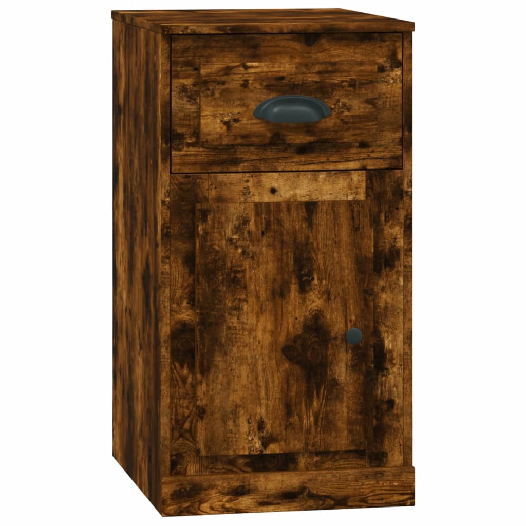Armoire latérale avec tiroir chêne fumé 40x50x75 cm - XIOS