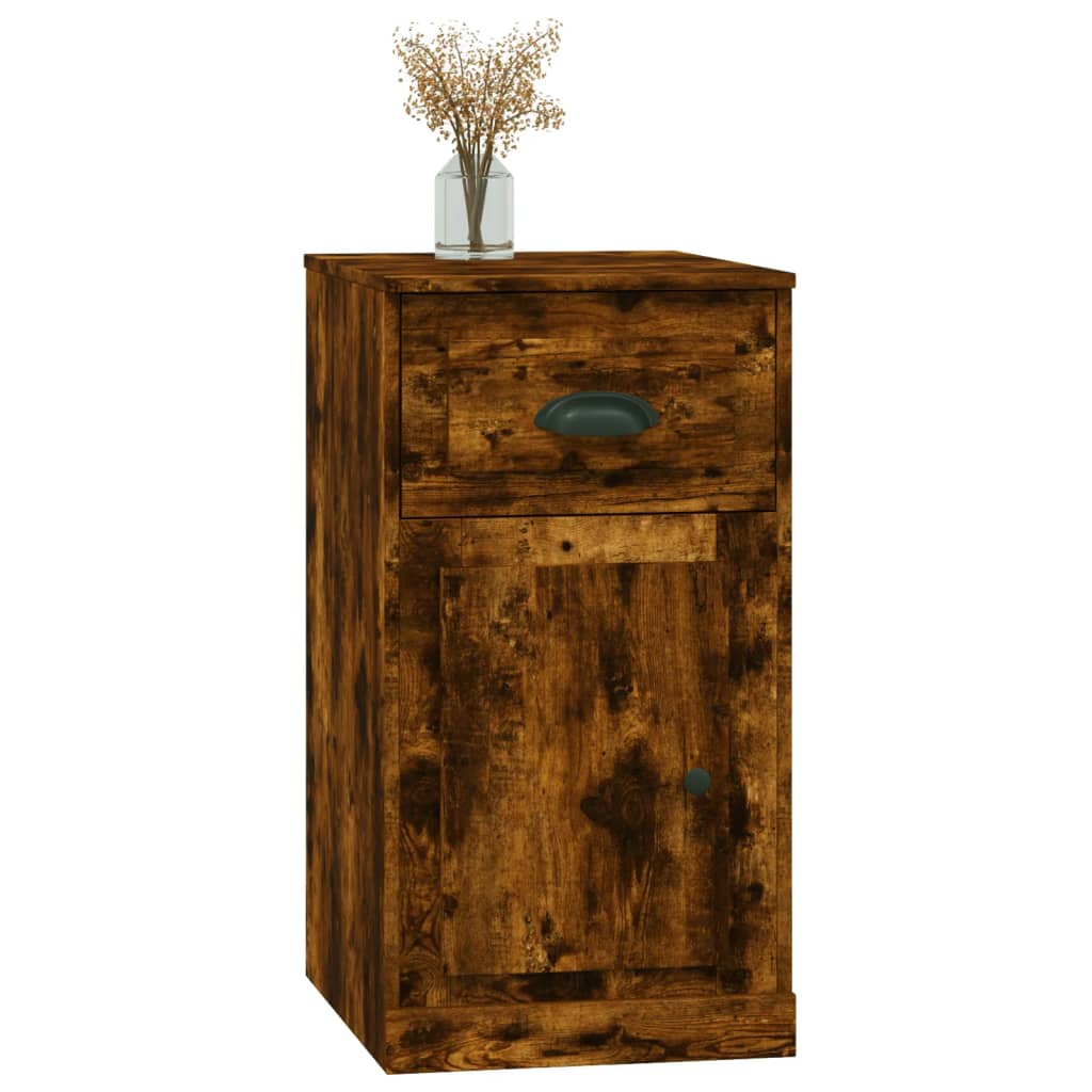 Armoire latérale avec tiroir chêne fumé 40x50x75 cm - XIOS