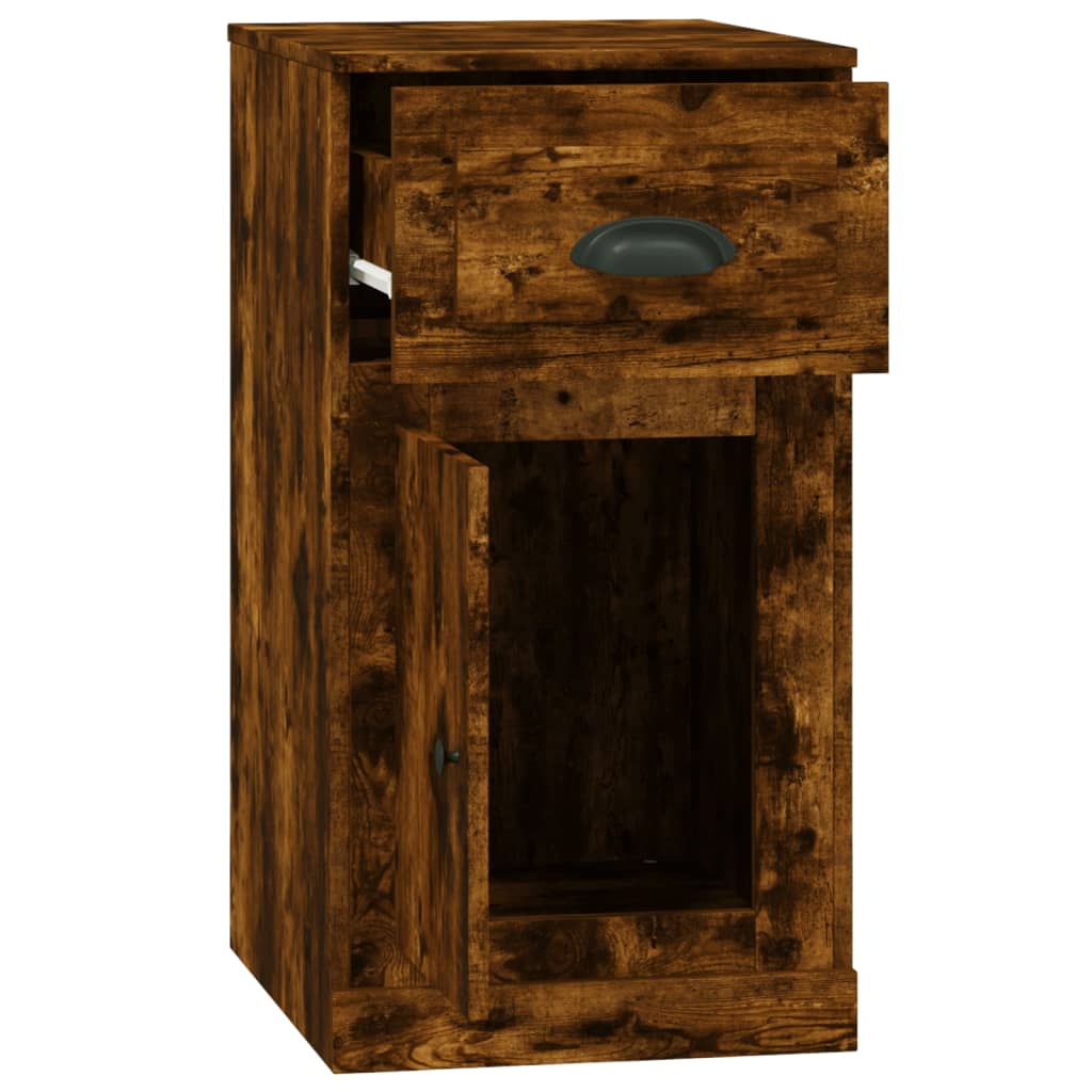 Armoire latérale avec tiroir chêne fumé 40x50x75 cm - XIOS