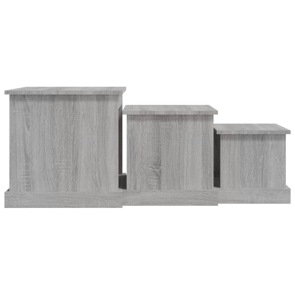 Tables basses 3 pcs sonoma gris bois d'ingénierie - XIOS