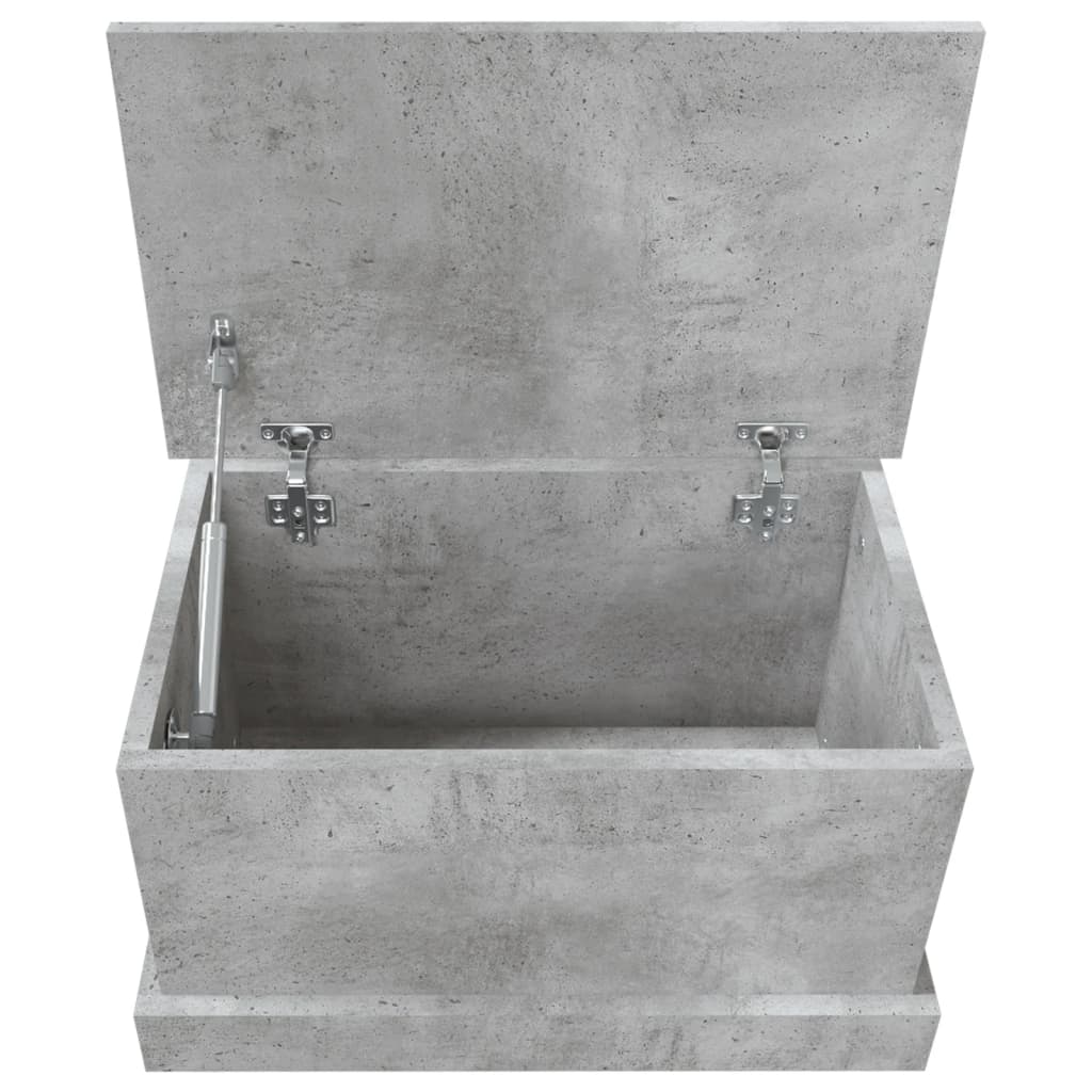 Boîte de rangement gris béton 50x30x28 cm bois d'ingénierie - XIOS